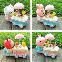 Mid-Autumn Festival childrens portable lantern glowing music plastic cartoon candy car Electric Universal rotating kindergarten girl