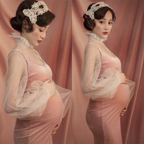New photo studio painting retro maternity photo costume photography wild photo theme Art Photo beautiful suspender skirt skirt