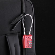 Password lock Customs lock portable luggage bag anti-theft lock mini wire rope password padlock