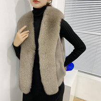 2021 imported small female mink mink fur vest female whole mink vest Joker short coat mink fox fur