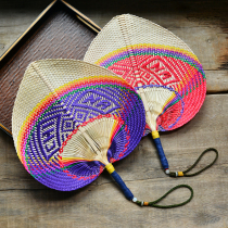 Pure handmade bamboo sheet braided fan Vietnam imported large bushel hand fan summer Ncool to catch mosquitoes and bend the elderly