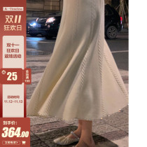 From a knitted wool skirt autumn and winter women a character 2021 New High waist slim design sense niche skirt