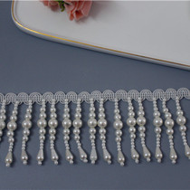 Heavy handmade pearl tassel lace accessories nail beads clothing accessories stage performance lace accessories wedding dress lace accessories