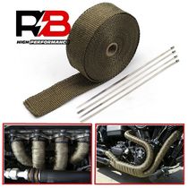 10 m titanium Golden basalt car exhaust pipe insulation banana cloth motorcycle exhaust heat insulation cotton anti-scalding cloth