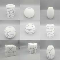 Lantern accessories milk white round double opening frosted glass lampshade chandelier ceiling lighting lampshade E27