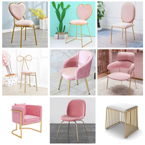 Nordic dining chair ins Net red chair makeup chair nail tea shop dining table and chair home negotiation chair backrest chair