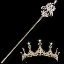 Magic wand scepter walking stick beauty pageant goddess Angel props girl princess fairy stick children crown suit toy