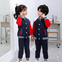 Kindergarten garden clothes spring and autumn school uniforms childrens cotton class clothes autumn baseball clothes sportswear two sets