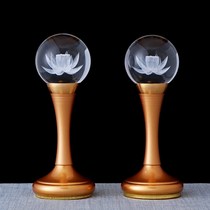 Courtesy small size hooked up to your type Alloy Seven Color Gradient Water Crystal Ball Lotus lantern with your lotus lamp Crystal Lotus Lantern