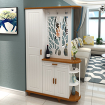 Double-sided foyer cabinet Entrance cabinet Shoe cabinet hollow screen Simple modern living room partition cabinet Wine cabinet Home coat cabinet