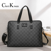 Chrri kiwi Mens bag Handbag Briefcase Business casual mens bag Shoulder bag crossbody bag Hand-held