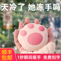 Hand-warming treasure charging warm baby hot water bag girls explosion-proof cute plush Electric Electric treasure with winter hand warming artifact