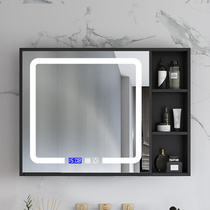 Smart mirror cabinet Wall-mounted bathroom with LED light time anti-fog separate bathroom cabinet Mirror storage cabinet customization