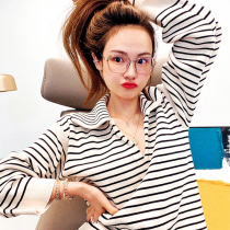 MEIYANG MEIYANG large frame flat glasses female thin transparent glasses