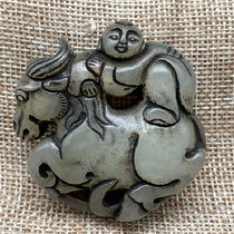 Antique Xiuyu pendant ancient jade old jade antique old goods jade put pieces of antique Han Dynasty jade collection to make old jade bi
