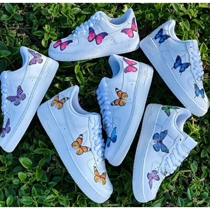 Shoes custom graffiti painted DIY design hand-painted inkjet color change air force AJ1 custom butterfly (excluding shoes)