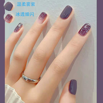 Little red book through color nail polish glue gentle fog purple 2021 New ice through nude color Small set nail salon dedicated