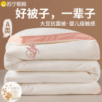 South Pole Soybean Fiber Quilt Winter quilted by spring and autumn Double cotton quilted by autumn and winter Thickened Warm Season Quilt Core 87