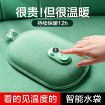 Electric hot water bag rechargeable female hand warmer cute plush warm foot warm baby warm bag (893)