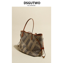 DSGUTWO large capacity womens bag 2021 new fashion versatile shoulder portable totter canvas mommy bag