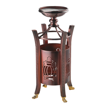 Retro trash can ktv large elevator entrance ashtray cigarette head bucket hotel features ash bucket Baoding fruit box