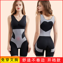 Conjoined shapewear collection belly bunches belt bra open crotch bunches body meme underwear thin and sexy black sleeveless skin color