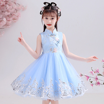 Girls dress for dress and summer clothes for the summer clothes The new superfairy Child princess dresses foreign pistachio girl vest skirt