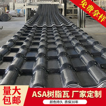 Resin tile roof thickened building canopy antique glazed tile plastic color steel roof tile factory direct drip