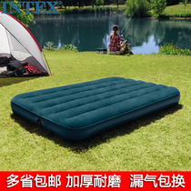 INTEX luxury line pull flocking single inflatable mattress double air cushion camping mat thickened