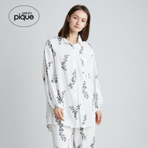 gelato pique22 spring new womens tops pajamas leaf print cotton loungewear PWFT221281