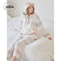 gelato pique22 spring new womens pajamas striped milkshake hooded cardigan home wear PWNT221024