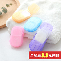 Traveling Disposable soap chips boxed soap paper portable hand washing tablets small soap chips mini soap Paper