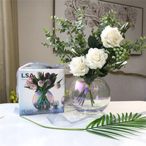 Spot UK LSA rainbow teardrop Fritillaria color handmade glass pearl vase Nordic transparent gradient flower arrangement