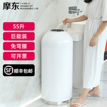 Trash Can Large Commercial Light Lavish Hotel Catering Milk Tea Shop Stainless Steel Oversized Creative High Face Value Subwarhead