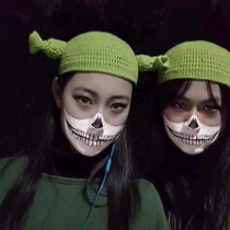 Ruiyou same hat headgear blue tremble Shrek Rui 2021 explosive female winter knitted wool hat