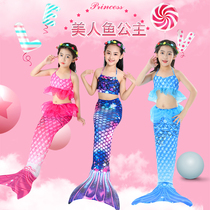Mermaid clothes clothing fishtail princess skirt swimsuit girl girl fishtail childrens swimsuit set baby