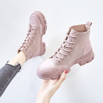  European station 2021 spring and autumn new Martin boots women breathable British style high-top casual canvas boots childrens boots