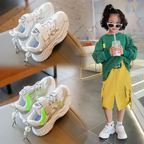 2022 Spring Autumn New Children Sneakers Middle Boy Boy Non-slip Running Shoes Girl Light Breathable Casual Shoes