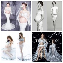 White pregnant woman photo photo Theme Photography clothing fashion new mommy photo clothes photo studio pregnant women clothing