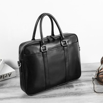 Hong Kong fashion Men leather Hand bag briefcase men men casual fashion large capacity computer bag
