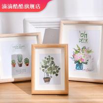 Photo frame European solid wood table wall 5 inch 6 inch 7 inch 8 inch 10 inch A4 inch 12 inch desktop ornaments