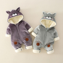 Baby and young children winter new products thicken full moon baby outgoing bezzu cotton cotton cotton congestion clothes and toddler ha clothes