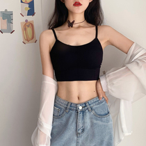 Summer black base shirt female French small camisole vest top beauty back wear thin underwear ins tide