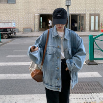 Spring and autumn denim coat womens autumn 2021 New early autumn Korean version of loose Net Red fashion coat ins tide