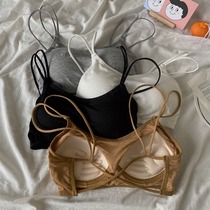 Xia Mei back underwear without steel ring thin small chest gathering sports vest tube top student high school girl bra