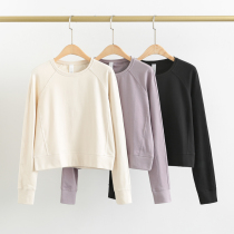 lulu original sports clothes women autumn and winter training pullover running top fitness clothes loose yoga clothing long sleeves