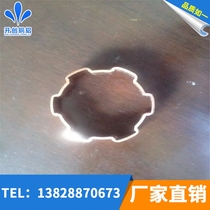 Production of special-shaped copper tube T2 brass special-shaped tube H62 handrail copper special-shaped tube extruded copper door handle copper square tube