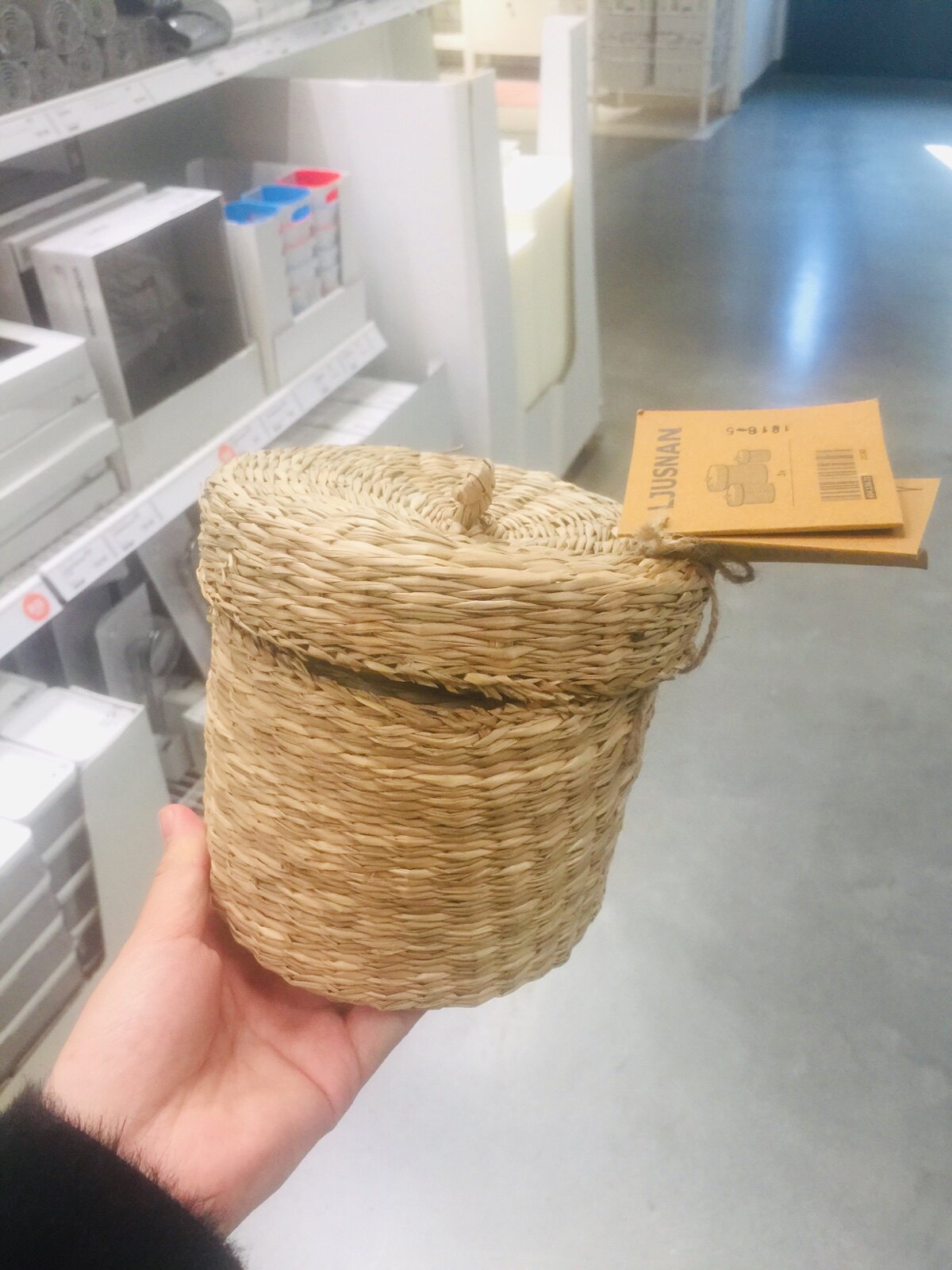 IKEA domestic Resnan cover storage box 3 pieces of seagrass