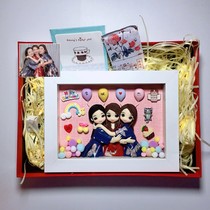 Soft pottery photo frame doll Hunan Huangjia Anniversary Graduates Day Girlfriend Couple Customized Gift Mud Princess Doll