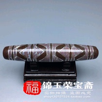 Antique Antique Gift gilt silver cinnabar (double tiger tooth Pearl) Ming and Qing pendant pendant collection